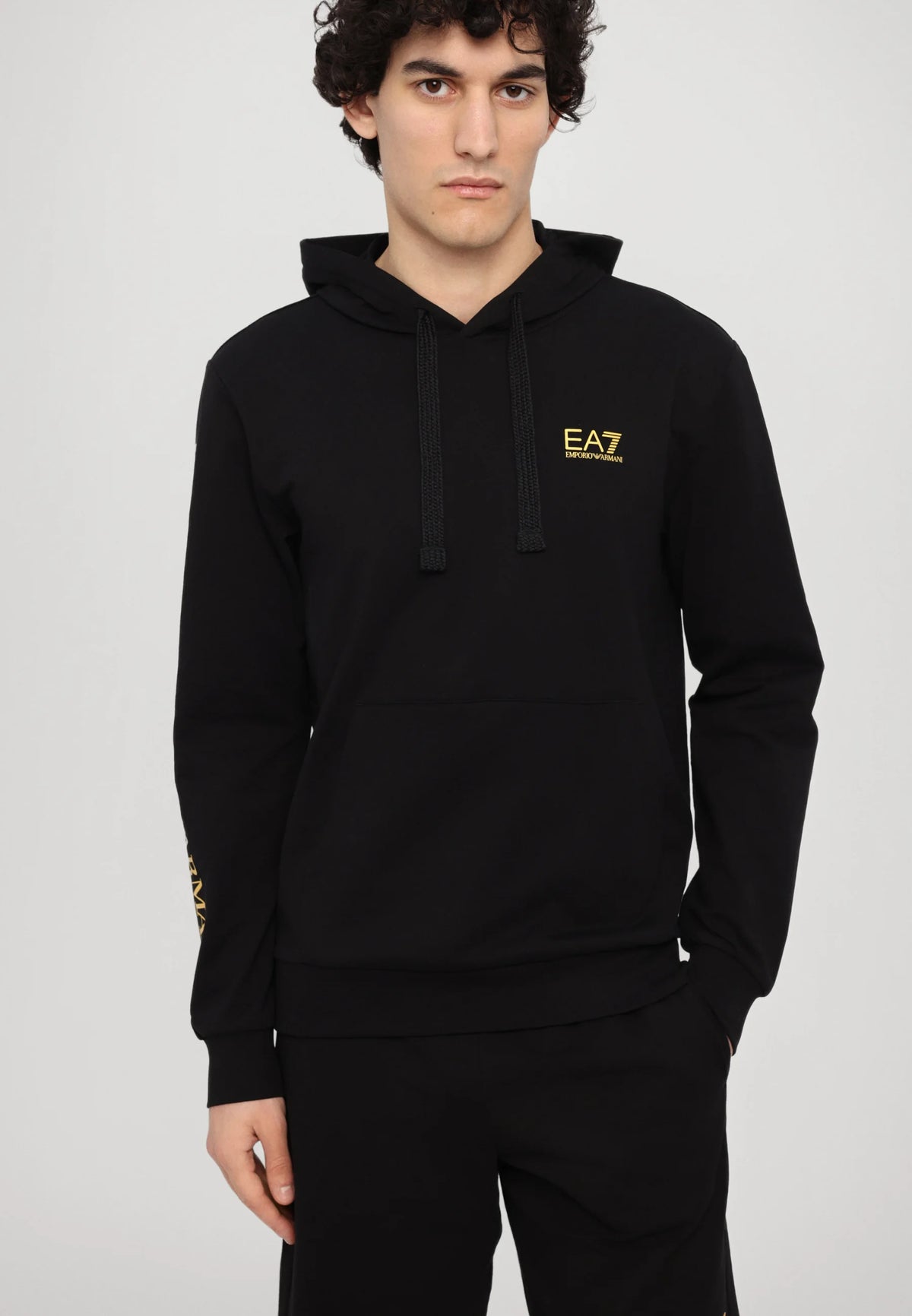 EA7 Emporio Armani Hoodie Black Gold